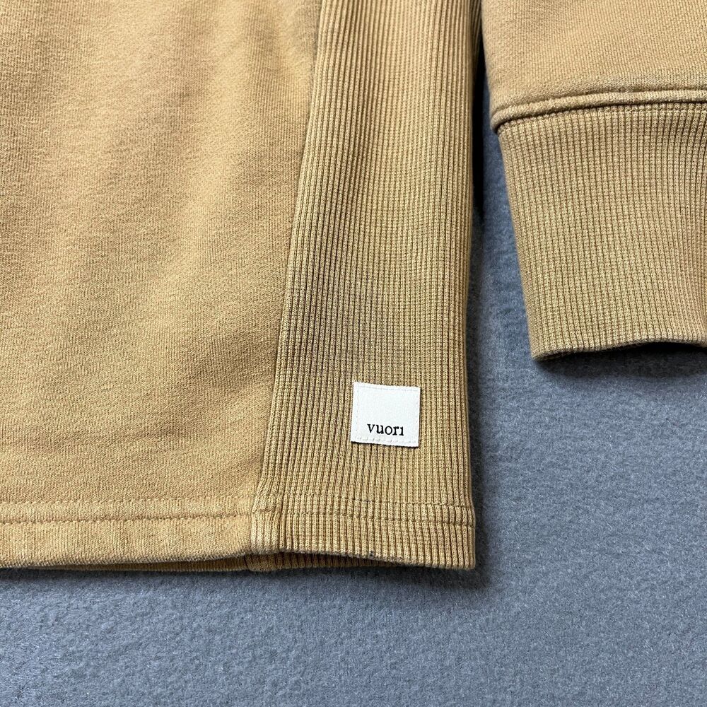 Vuori Restore Sweatshirt Women's Medium Camel Cotton Blend Oversized Crewneck - Picture 5 of 13